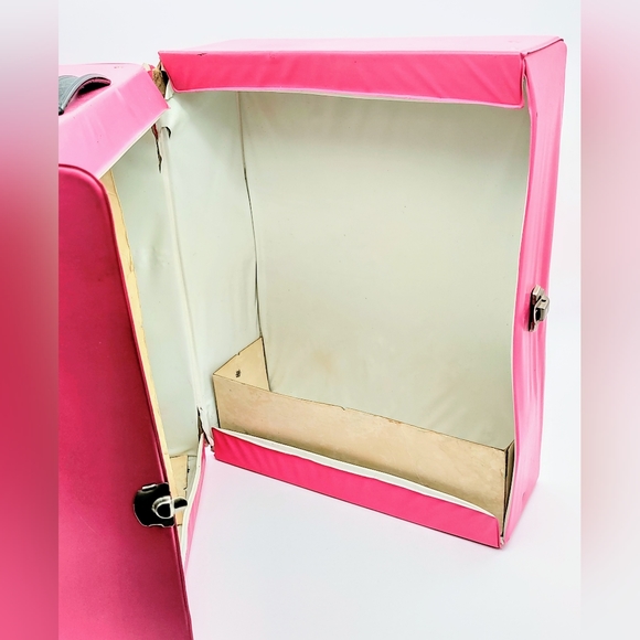 Vintage 1980s Pink Fashion Doll Trunk Case - Barbie & 11.5" Dolls,Tara Toy - Picture 3 of 11
